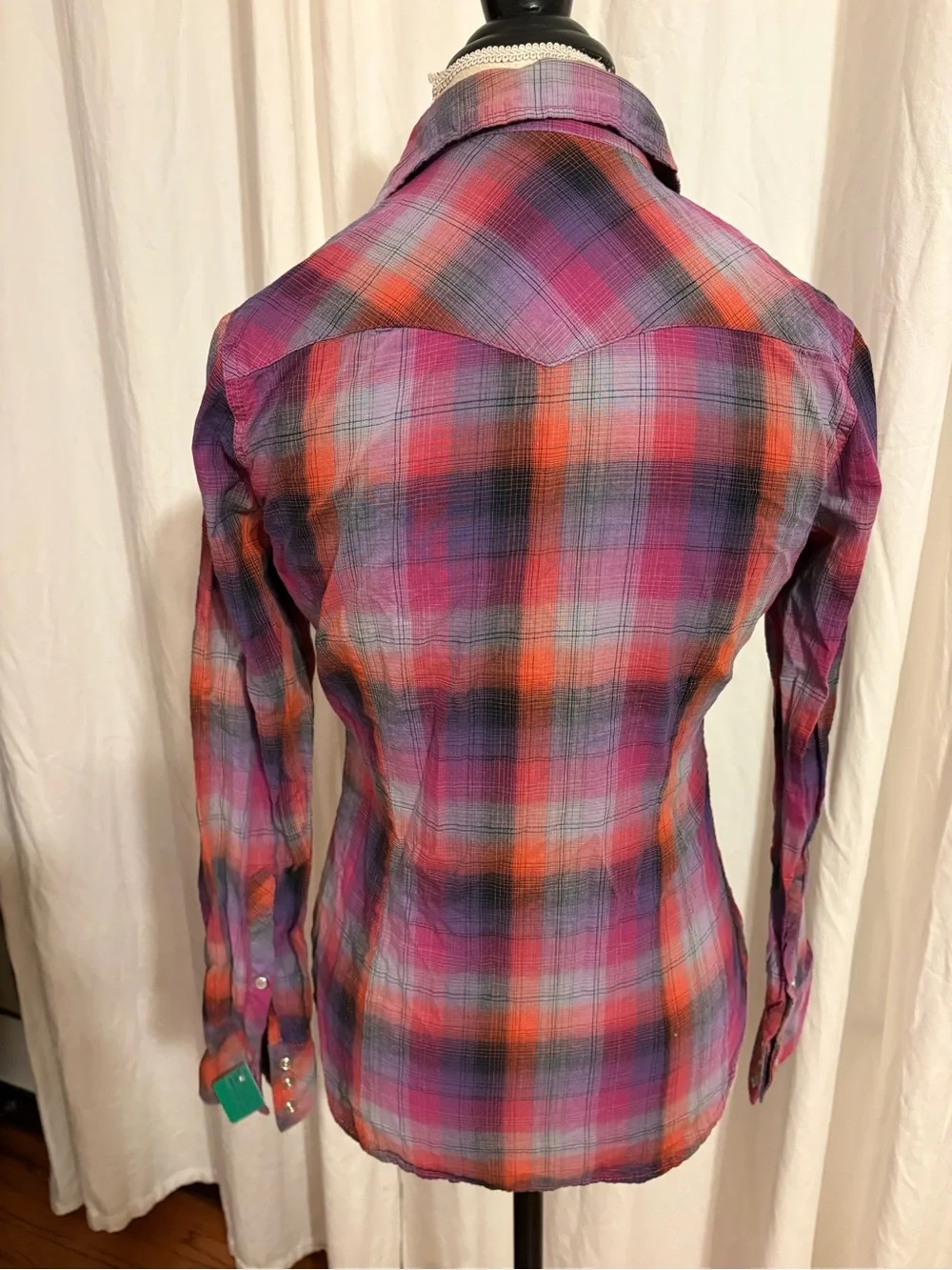 Levi’s plaid Button-Up Women's Shirt with pearl button snap